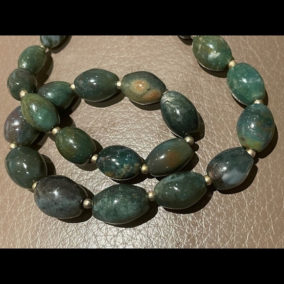 Incredible Vintage Bloodstone Necklace - Picture 5 of 5